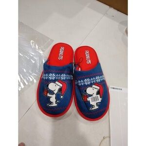 Peanuts Girl's Boy's Snoopy Woodstock Christmas Slippers Red S 5-6